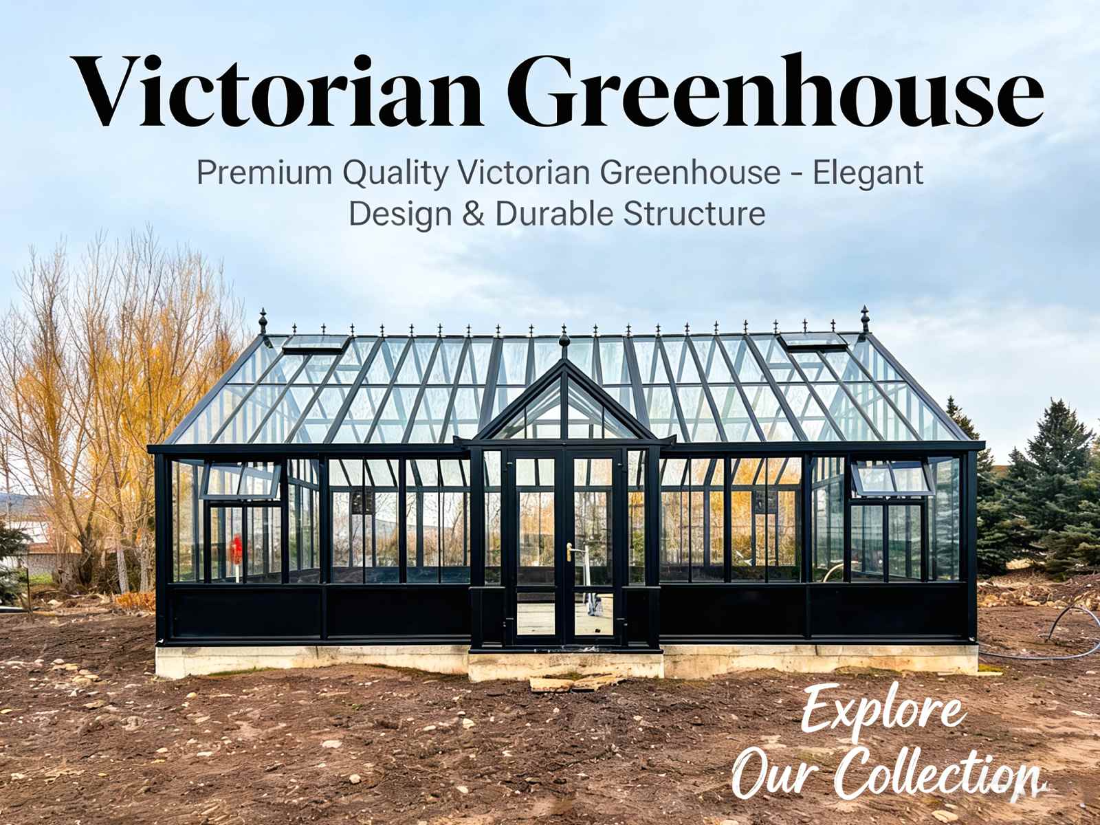 Victorian greenhouse, custom glasshouse, all-metal sunroom